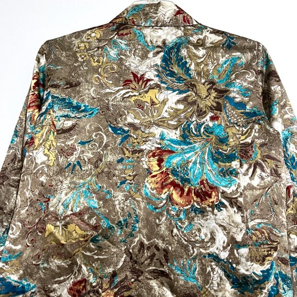 Chico's Cotton-Silk Oriental Floral Design Stephan Jacket - Picture 9 of 14